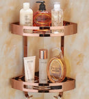 GobekUsa Gold Stainless Steel Bathroom Corner Shelf - Shower, Shampoo Holder Basket