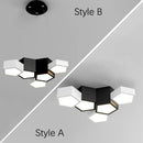 GobekUsa Black White Diamond LED Ceiling Chandelier for Modern Home and Office