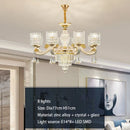 GobekUsa Elegant Crystal Chandelier LED Lights for Luxury Home Decor