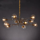 GobekUsa Glass Bubble Chandelier: Luxury LED Glass Ball Suspension Lamp for Living Room, Bedroom, and Shop