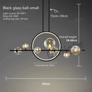 GobekUsa Glass Bubble LED Ceiling Chandelier for Dining Room and Cloths Store