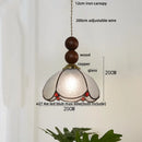 GobekUsa Blue Glass LED Pendant Light: Modern Nordic Tiffany Hanging Lamp for Bedroom & Dining Room