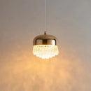 GobekUsa Crystal Tassel Chandelier for Bedroom Dining Room Bedside Glass Pendant Light