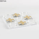GobekUsa Acrylic Tic-Tac-Toe Chessboard Set: Geometric Artwork Ornaments & Chess Pieces