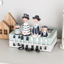 GobekUsa Coastal Wooden Lighthouse & Ship Model for Mediterranean Home Decor