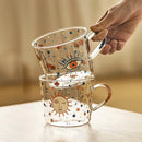 GobekUsa 500ml Glass Mug with Handle and Scale for Breakfast Milk at Home or Office