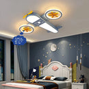 GobekUsa Kids Airplane Ceiling Lights Remote Control Dimmable LED Chandelier