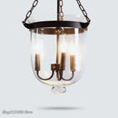 GobekUsa Glass Bucket Pendant Light: Retro LED Dining Room Fixture