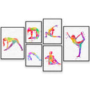 GobekUsa Dance King Yoga Print Women Dance Asana Pose Zen Pilates Art Deco Gift