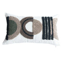 GobekUsa Half-circle Tufted Cotton Canvas Embroidery Throw Pillow Cover - Modern & Stylish