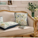 GobekUsa Botanical Leaf Watercolor Printed Linen Lumbar Pillowcase 30x50cm