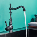 GobekUsa Black Brass Faucet Single Handle 360 Rotate Basin Mixer Taps