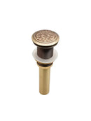GobekUsa Brass Bathroom Sink Push-down Pop Up Drain - High Quality Lavatory Faucet Accessories