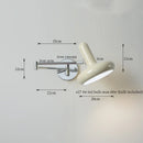 GobekUsa Cream LED Swing Arm Wall Lamp for Living Room Bedroom Mirror Stair Light
