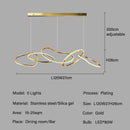 GobekUsa LED Ring Chandelier for Living Dining Room - Postmodern Luxury Minimalist Art Lighting