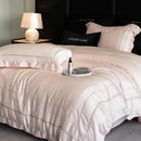 GobekUsa Light Champagne Luxury Embroidery Bedding Set with 1000TC Egyptian Cotton - 4Pcs