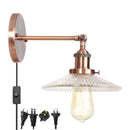 GobekUsa Industrial Loft LED Wall Lights for Bedroom, Plug In Stairs Lamp