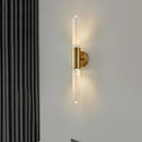 GobekUsa Gold Metal LED Sconce with Clear White Glass, E27, Minimalist Design