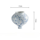 GobekUsa Chinese Retro Ceramic Vase Flower Arrangement Handmade Home Decor