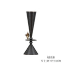 GobekUsa Geometric Bronze Vase for Home Decor