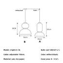GobekUsa Japanese Paper Pendant Lights Dining Room Chandelier