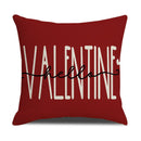 GobekUsa Cartoon Cat Linen Pillowcase 45x45cm Couple Love Cushion Covers for Living Room