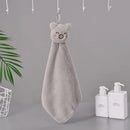 GobekUsa Cartoon Rabbit Coral Fleece Hand Towel: Soft, Absorbent, Quick-Dry Terry Towel