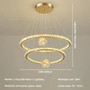 GobekUsa Crystal LED Chandelier: Modern Living Room Pendant Lights, Glass Globe Hanging Lamp