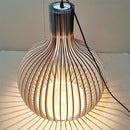 GobekUsa Black Wood Cage Chandelier Foscarini Hanging Bamboo Living Room Lamp