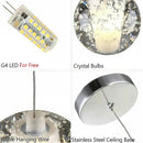 GobekUsa Crystal Ball Chandelier Pendant Light for Staircase Hallway Bar Décor
