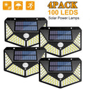 GobekUsa 100 LED Solar Wall Lights Outdoor with PIR Motion Sensor for Garden Street Security