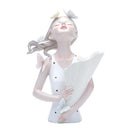 GobekUsa Decorative Butterfly Girl Sculptures Resin Flower Vase Ornaments