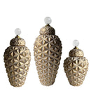 GobekUsa Geometric Diamond Ceramic Vase: Stylish Flower Arrangement Décor Jar