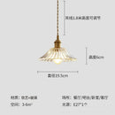 Retro Floral Glass Pendant Light