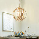 GobekUsa Gold Crystal Chandelier Ring Ball Ceiling Light