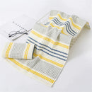 GobekUsa Japanese-Inspired Waffle Stripe Towel Set - Adult & Children Sizes