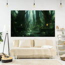 GobekUsa Enchanted Swamp Tapestry for Yoga Mat and Home Decor