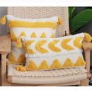 GobekUsa Boho Chenille Tufted Pillow Case with Tassels for Home Fall Decor