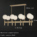 GobekUsa Glass Balloon Chandelier: Elegant Led Round Hanging Light for Luxury Dining Room