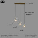 GobekUsa Clear Glass Ball Pendant Light Chandelier for Living Room Dining Room Home Decor