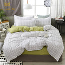 GobekUsa Cartoon Lattice Floral Geometric Pattern Bedding Set