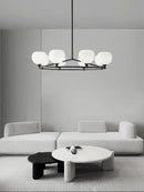 GobekUsa Glass Lampshade Chandelier Copper Hanging Lights Dining Room Bedroom Decor