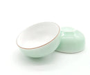 GobekUsa Celadon Tea Cup Set: Green Outside, White Inside, Creative Kung Fu Porcelain Teacup