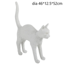 GobekUsa Black Cat Resin Table Lamp for Bedroom Office Dining Room