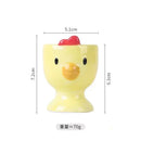 GobekUsa Chicken Shape Ceramic Egg Cup Holder Stand for Kids Breakfast Tableware