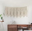 GobekUsa Boho Macrame Door Curtain Handmade Cotton Rope Wall Hanging Tapestry Boujee Decor