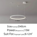GobekUsa Acrylic LED Ring Pendant Light Modern Minimalist Art Decor Chandelier