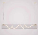 GobekUsa Gold LED Chandelier: Nordic Minimalist Dimming Pendant Lights for Home Decor