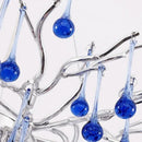 GobekUsa Blue Crystal LED Chandelier: Luxury Classic Pendant Light for Living Room.
