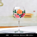 GobekUsa Crystal Hand-Painted Floral Wine Goblet - Chinese Antique Red Wine Glass